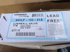 (15 Pack) Conbraco Ball Valve With Handle Press Full Port 94VLF10301A Brass 1/2"