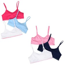GIRLS CROP BRA TOPS 3 PACK