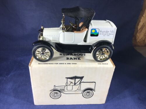 U2-11 ERTL 1:25 SCALE DIE CAST BANK - 1918 RUNABOUT - 1990 THUNDER HILLS PRO - Picture 1 of 7