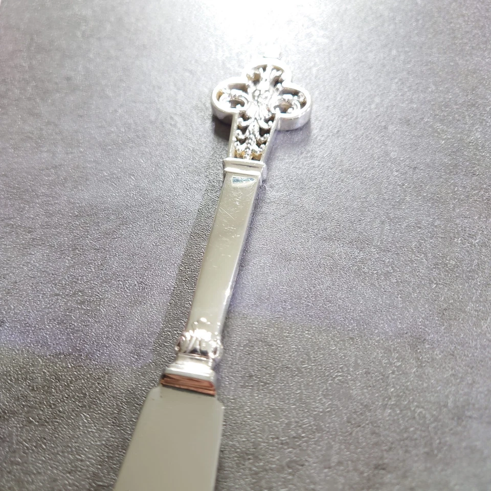 Cuchillo de mesa renacentista Cardeilhac Christofle 1 pieza plata de ley 925 excelente Foto 4 de 4