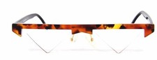 Unique German Designer Maske Lambda T Unisex Triangle Rimless Cheetah Eyeglasses