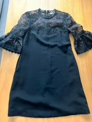 Baker Raechal Lace Ted Baker Lace Peplum Dress Ted Baker Black Layered Lace  Skater "Dixa" Dress