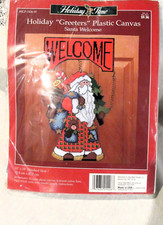 Holiday Time Holiday Greeters Plastic Canvas Needle Kit 10x18 in.