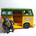 TMNT Party Wagon Van and Leo Sewer Samurai Ninja Turtle Incomplete Vtg 1989