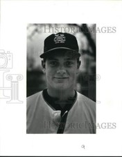 1988 Press Photo Baseball 2nd base player Glenn Haggerty of Holy Cross