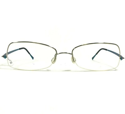 Lindberg Eyeglasses Frames 3001 COL.P95 Turquoise Blue Silver Cat Eye 51-16-135