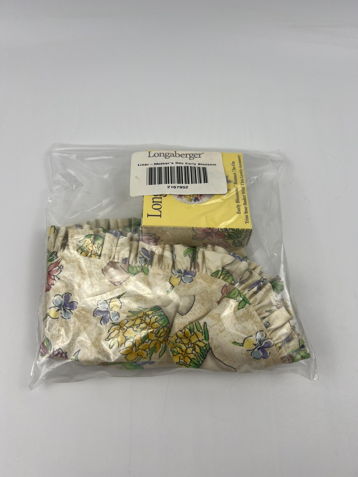 Longaberger LINER TIE-ON  ONLY for Mother's Day 2000 Early Blossoms Basket