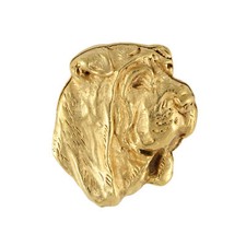 Shar Pei II - Vergoldete Brosche, eleganter Hundeschmuck, einzigartige Brosche d