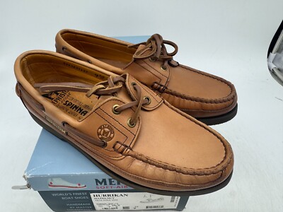 MEPHISTO MEN'S HURRIKAN LEATHER MOCCASIN ANATOMICAL FOOTBED SIZE 7