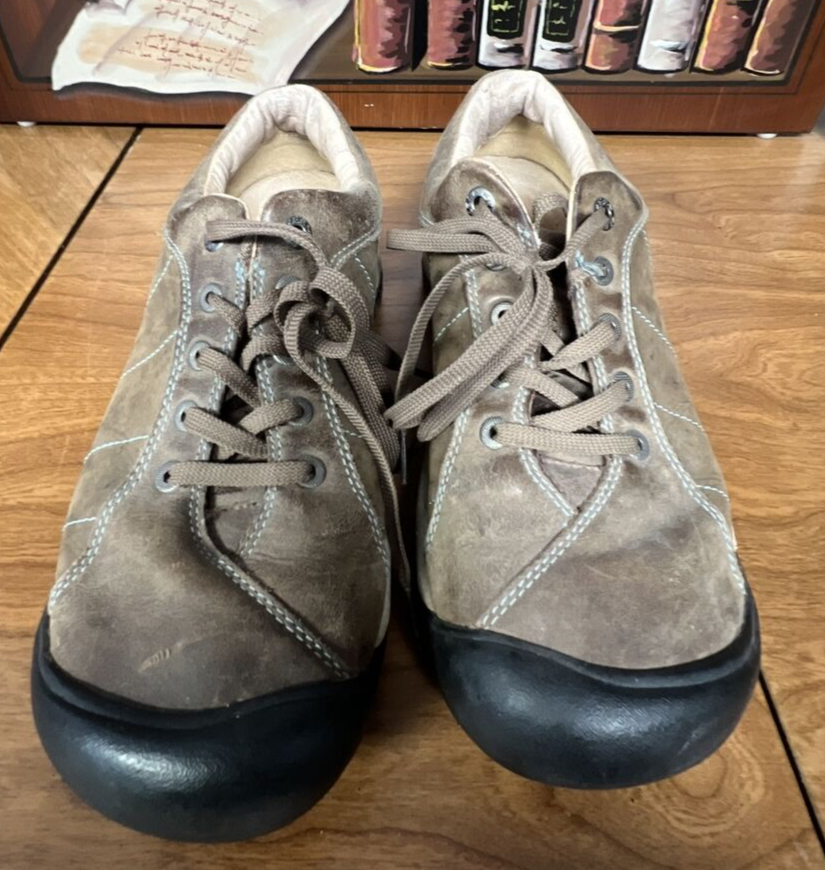 KEEN Scarpe da passeggio stringate in pelle marrone marrone chiaro donna taglia 10