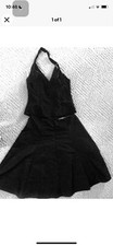 Davids Bridal 2 Piece Halter skirt set Dress Black Size 10