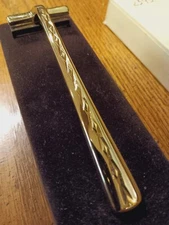 vintage unmarked razor with Decorative brass handle Unique With Case