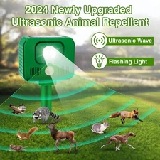 1-Pack Solar Animal Repeller - Waterproof for Outdoor Lawn/Farm Pest Control