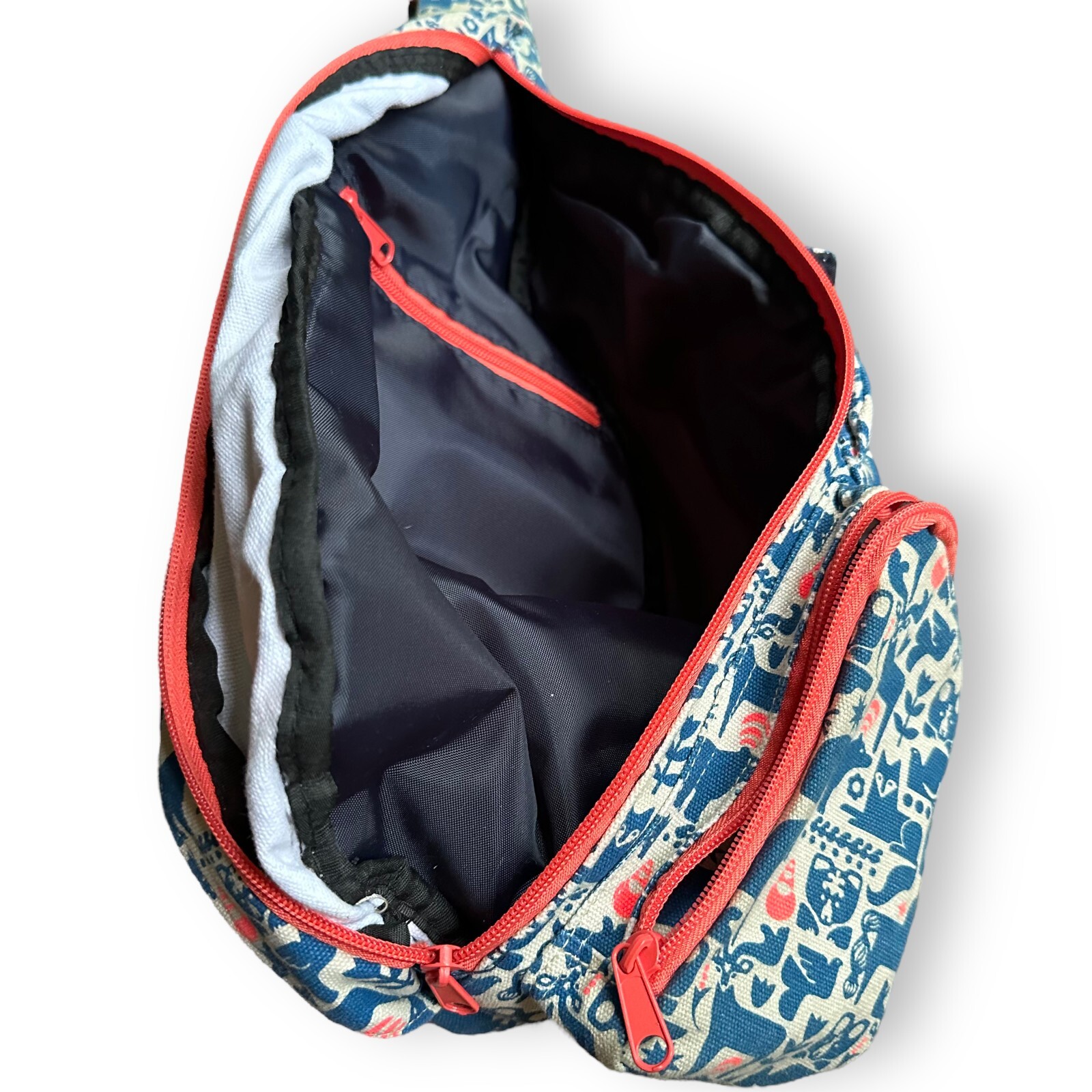 Kavu Rope Sling Bag Cozy Critters Blue & Pink Hor… Gem