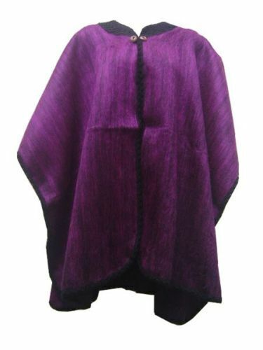 WHOLESALE LOT OF 10 SOFT & BEAUTIFUL ALPACA CAPE WITH TWO BUTTONS 9V - Picture 1 of 9