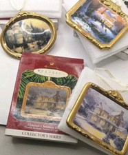 Thomas Kinkade Porcelain Ornaments,Hallmark With Boxes ,