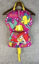 Vintage 90's Disney's The Little Mermaid Infant Jacket Vest Pink Yellow Ariel