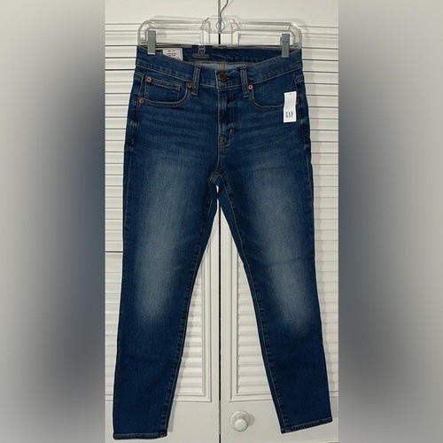 Jeans GAP True Skinny Petite Medium indaco vita media taglia 28/6P - Foto 2 di 11