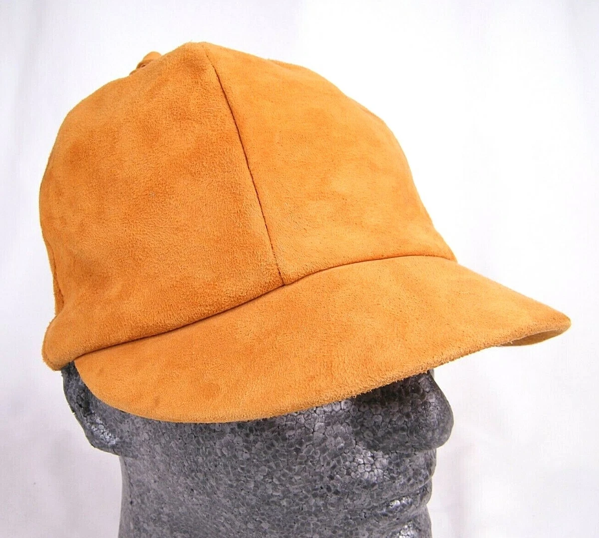 Vintage 60\'s REVERSIBLE Leather / Suede Handmade Bucket Hat Hats made from repurposed materials and beads main image 4