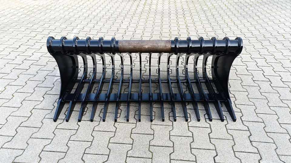 EH Harke Sieblöffel ohne Aufnahme 1200 mm 120 cm Wurzelrechen Bagger 3 - 5 t - Bild 2 von 4