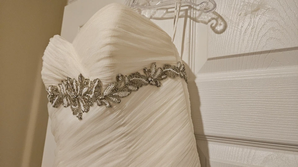 Pronovias Barcelona Barbara Size 8 Strapless Wedding Dress  - Image 4 of 4