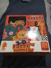 Ceaco Kids Build a Safari Puzzle  Play Set 3-D Fuzzy Puzzle 24 Pieces Ages 3 