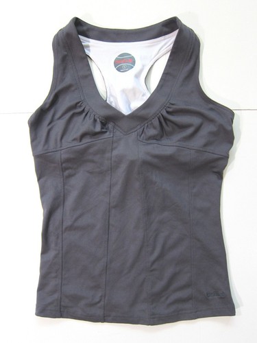 Bolle' Gris Elastizado Incorporado Sujetador Espalda Yoga Correr Entrenamiento Top Camisa Mujeres Pequeño  - Imagen 5 de 9