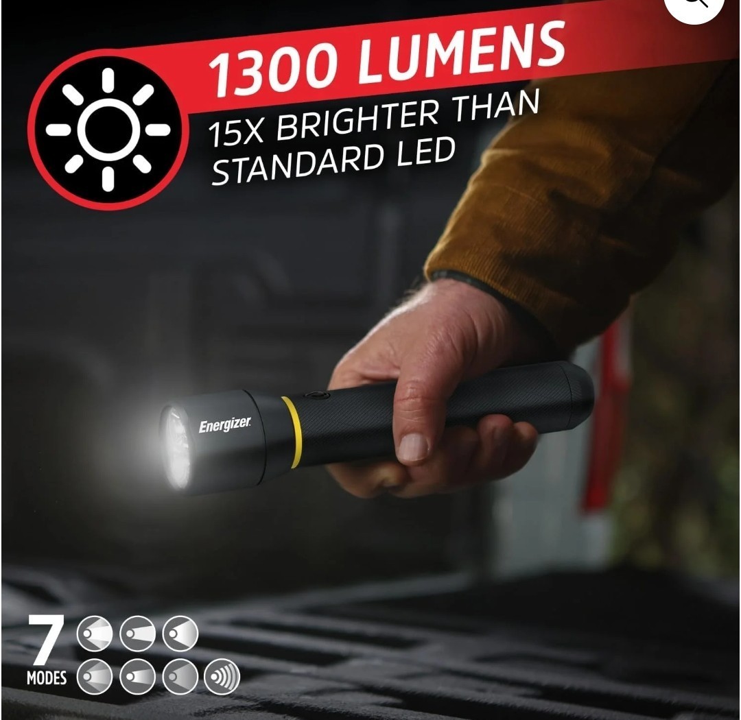 Energizer LED Flashlight Vision PRO, Ultra Bright 1000+ Lumens, IPX4 Water...