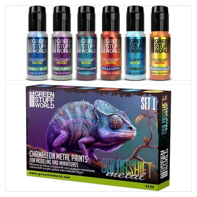 Chameleon Acrylic Paint Set 1 - COLORSHIFT  Airbrush Brush