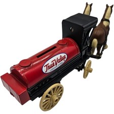 ERTL True Value Red Horse Wagon Coin Bank with Box