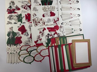 Anna Griffin Holiday Paper Dolls 84pc Lot Card Making Scrapbooking