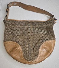 COACH Signature C Hobo Shoulder Bag F10923 Vintage Y2K Brown Leather -1435