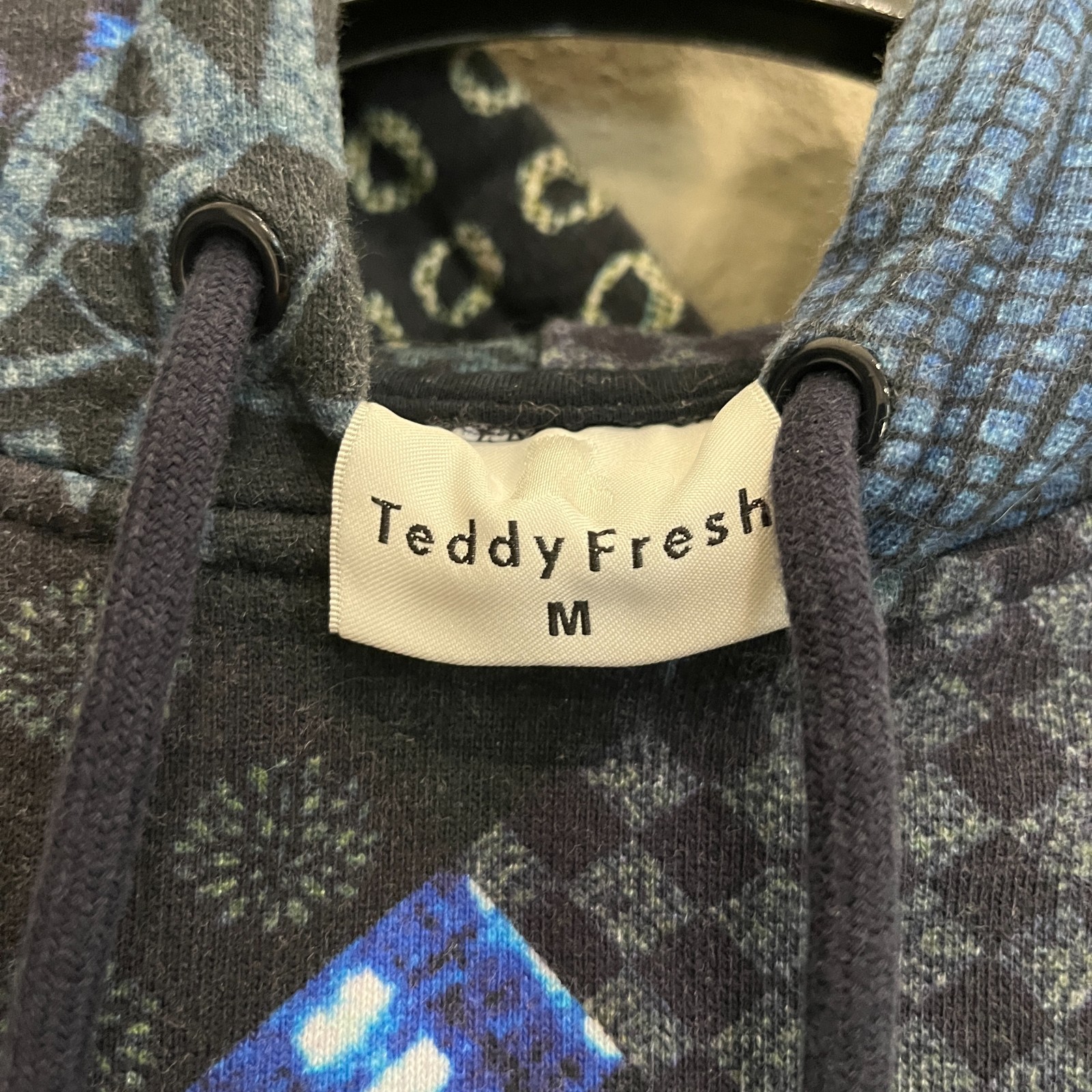 Teddy Fresh Patchwork Pattern Blue Embroidered Lo… - image 5