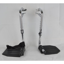 Swingaway Footrests x2 Chrome Leg Rests Footplates Replacement For Wheelchair