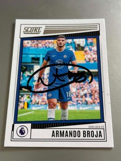Armando Broja (Chelsea) Hand Signed 2022 2023 Panini Score Card Rare !