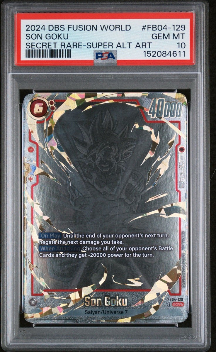 PSA 10 Son Goku FB04-129 Secret Rare Super Alt Art DB Fusion World