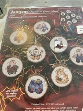 Vtg 1996 Cross Stitch Kit - Janlynn - "PATCHWORK" CHRISTMAS ORNAMENTS KIT #06-23