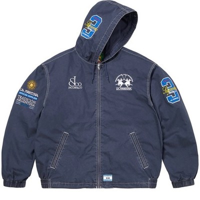 Supreme La Martina X Jacob & Co Navy Blue Lightweight Hooded Jacket SIZE LARGE