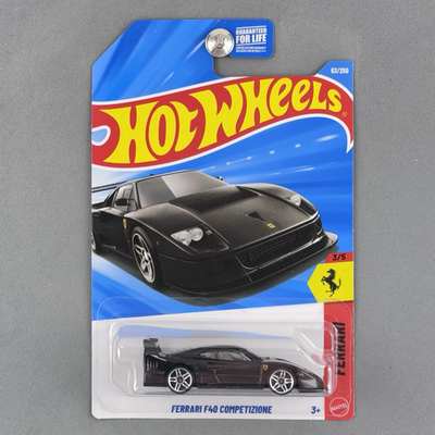 2026 Hot Wheels Ferrari F40 Competizione Black Ferrari 3/5 63/250