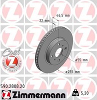 2X Zimmermann Bremsscheibe Coat Z 590.2808.20 FüR Yaris Toyota KSP130_ KSP130