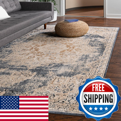 Unique Loom Chateau Collection Area Rug - Roosevelt 5 3 X 8 Rectangle Dark