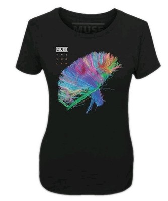 MUSE Girls The 2nd Law T-Shirt black  Logo inside neck print S   XS 34