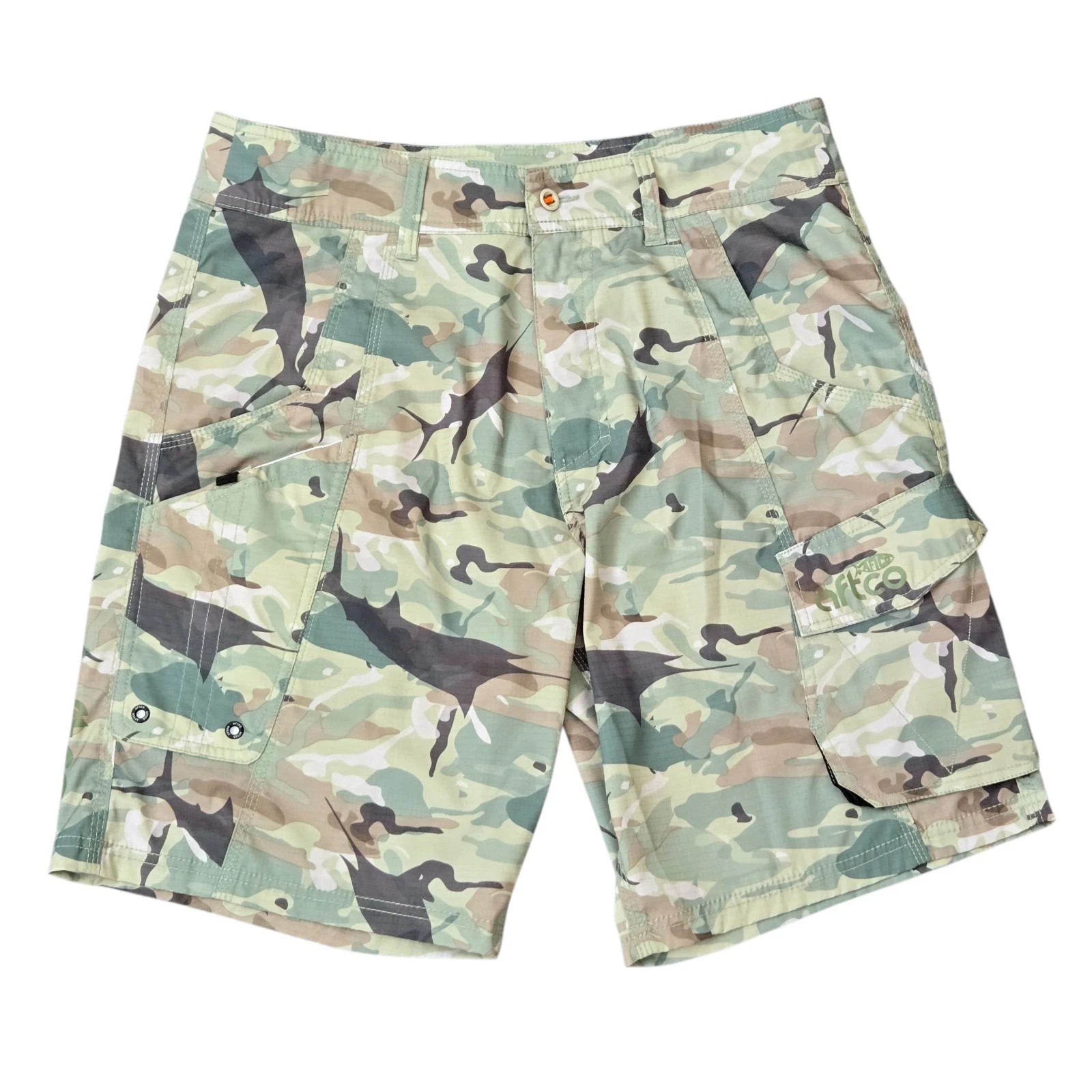 Aftco Tactical Fishing Shorts Men's 32 Ripstop Cargo Camo Utility Outdoor Wear
Opens in a new window