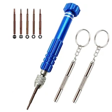 5-in-1 Screwdriver Set Multifunctional Eyeglass Repair Mini Screwdriver & 3-i...