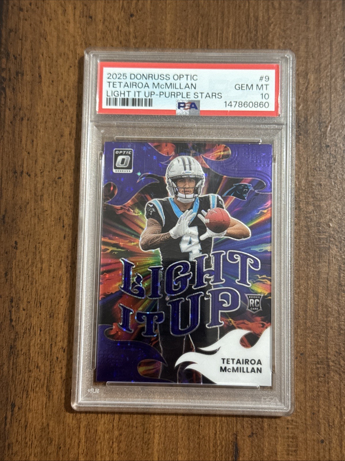 Tetairoa McMillan Panini Donruss Optic Light It Up #9 Purple Stars