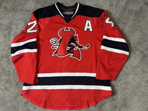 2007-08 Richard Matvichuk Lowell Devils Game Used Worn AHL Reebok Hockey Jersey