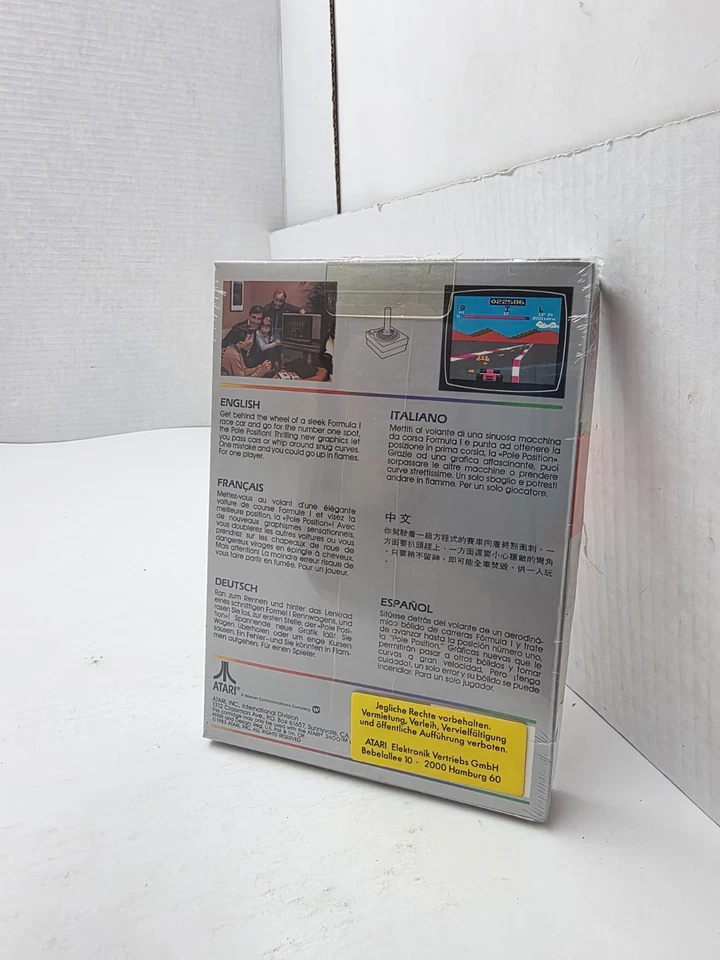 POLE POSITION GAME NEW FACTORY SEALED W/CREASED BOX FOR ATARI 2600 USA NTSC #E11 - Image 2 of 4