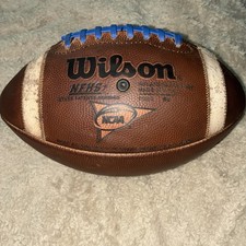 Wilson GST Football Leather Game Ball game prepped and ready blue laces