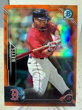 2016 Bowman Chrome 'Orange Refractor; Mookie Betts #22 serial'd /25 8-Time AS