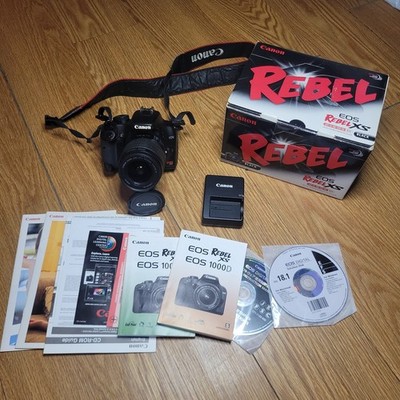 Canon EOS Rebel XS 1000D Digital SLR Camera w/ EF-S 18-55mm IS Lens Tested Works